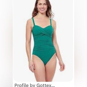 Profile By Gottex Teal One Piece Swimsuit 🩱 12D
